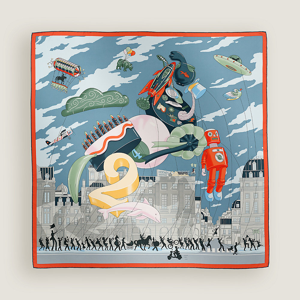 カレ 90 《エルメス・パラード》 - グレー | Hermès - エルメス